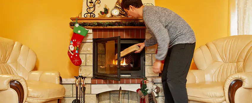Rusted Metal Fireplace Restoration in Muncie, Indiana